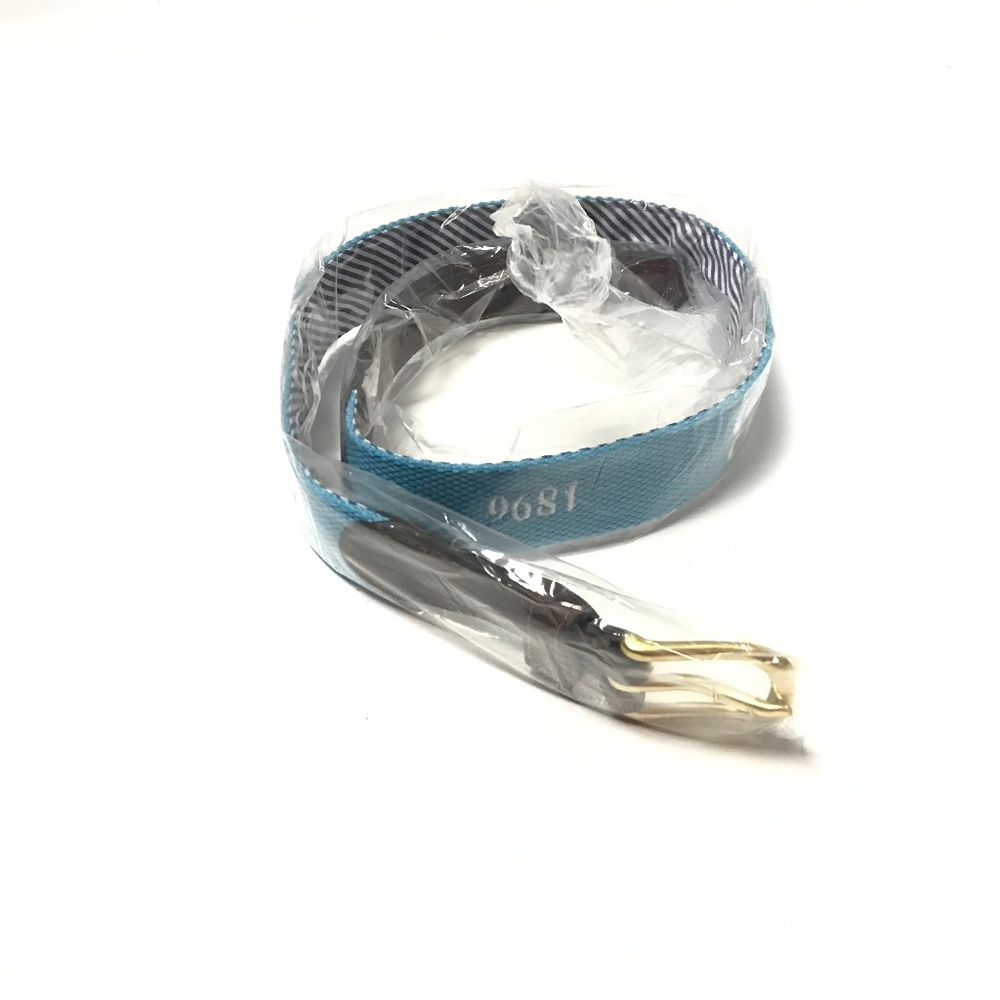 B 1896 Boys' Webbed Belt Gold Tone Buckle Blue 26